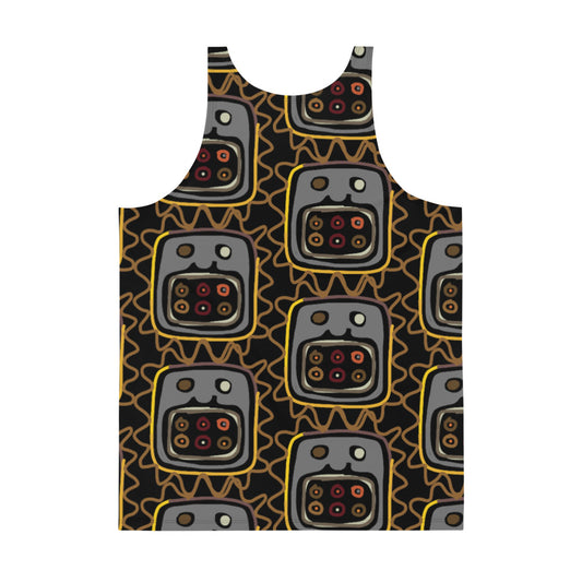 African Mask pattern Unisex Tank Top