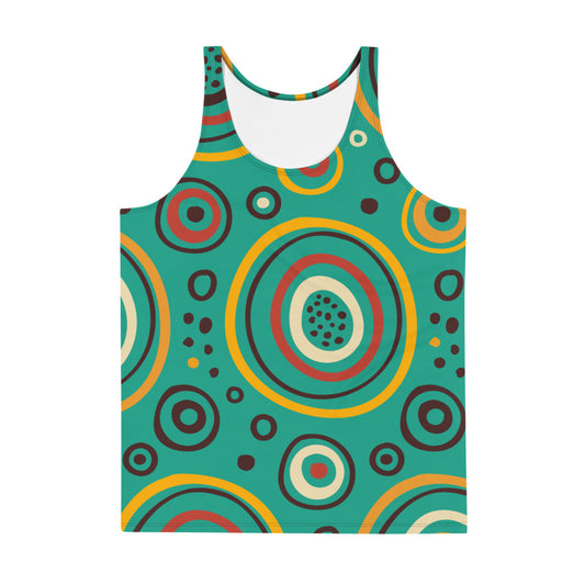 Circle pattern Unisex Tank Top