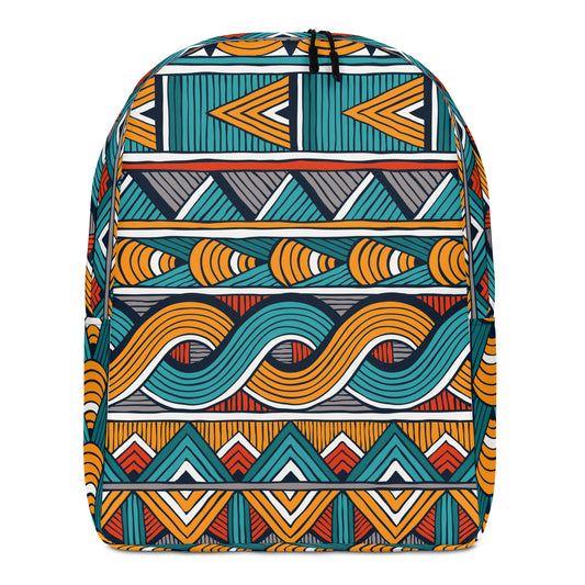 African Print Minimalist Backpack