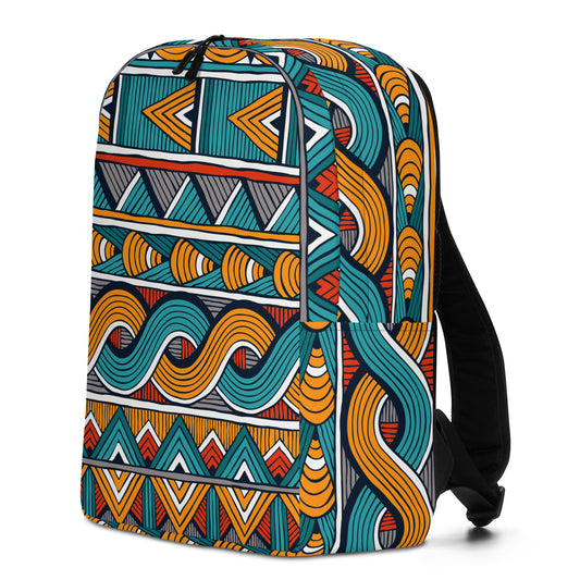 African Print Minimalist Backpack