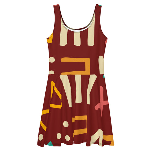 Letter motif Skater Dress