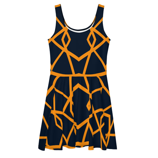 African Print 5 Skater Dress