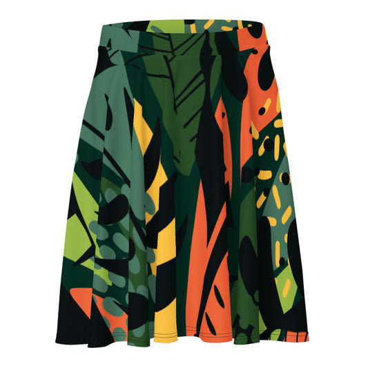 Nature motif 4 Skater Skirt