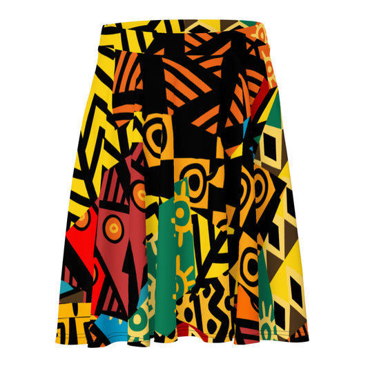 Capulana style Skater Skirt