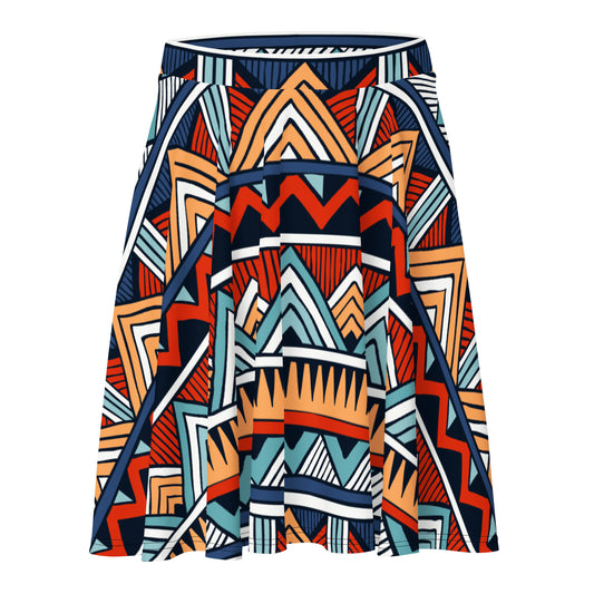 African Print 2 Skater Skirt