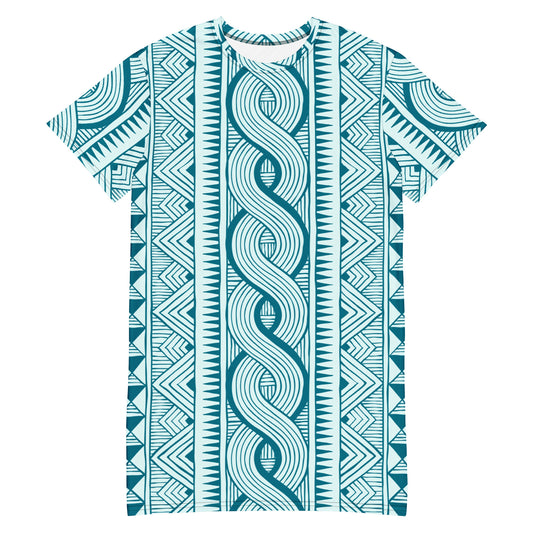 African Print 3 T-shirt dress