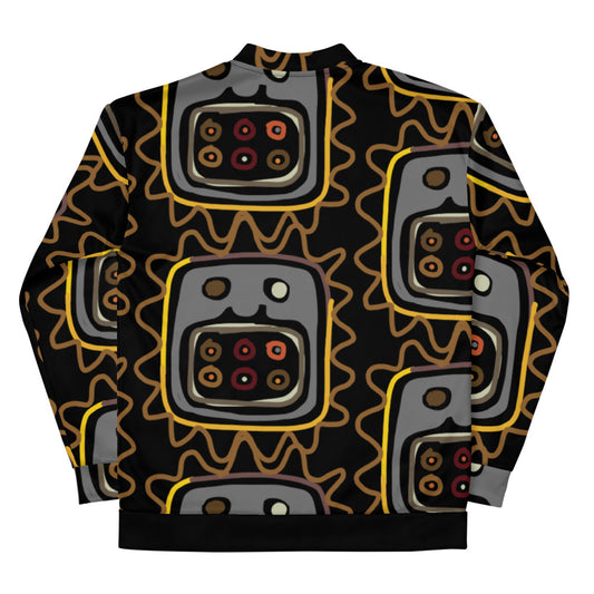 African Mask pattern Unisex Bomber Jacket