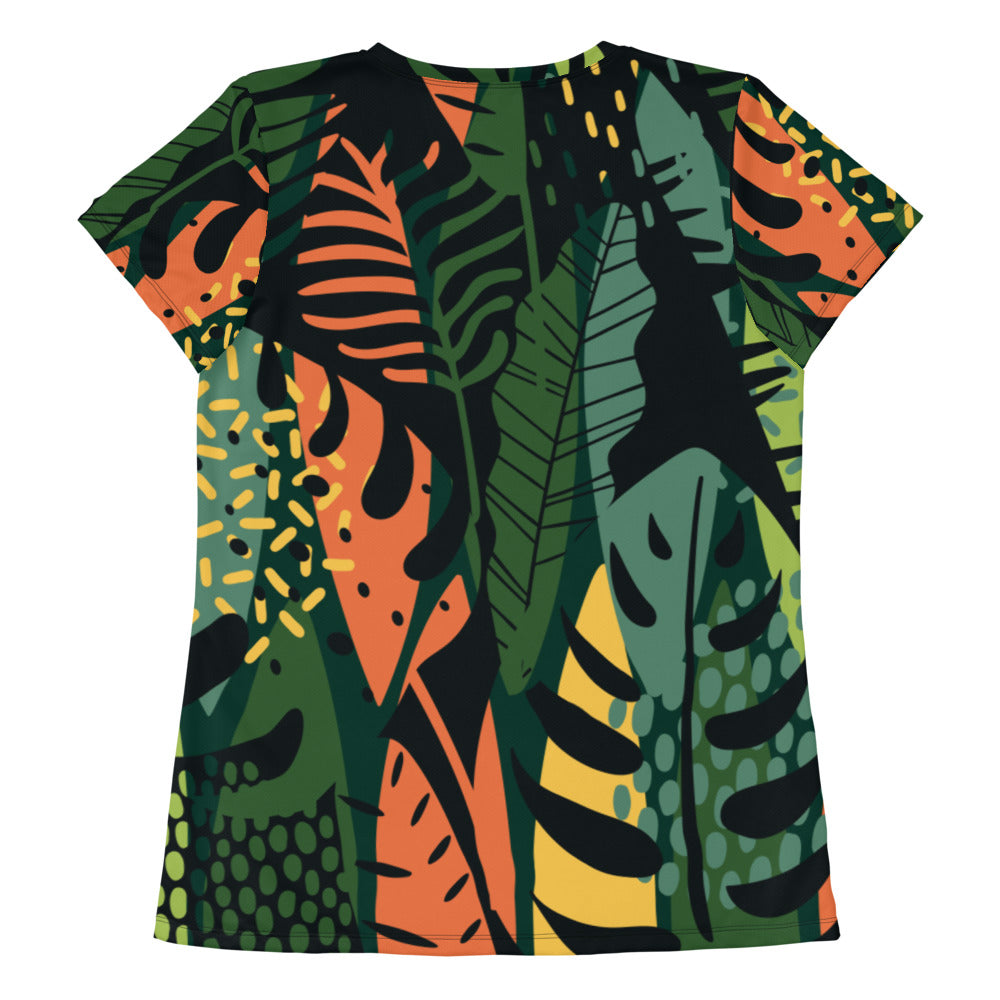 Nature motif 4 Women's Athletic T-shirt