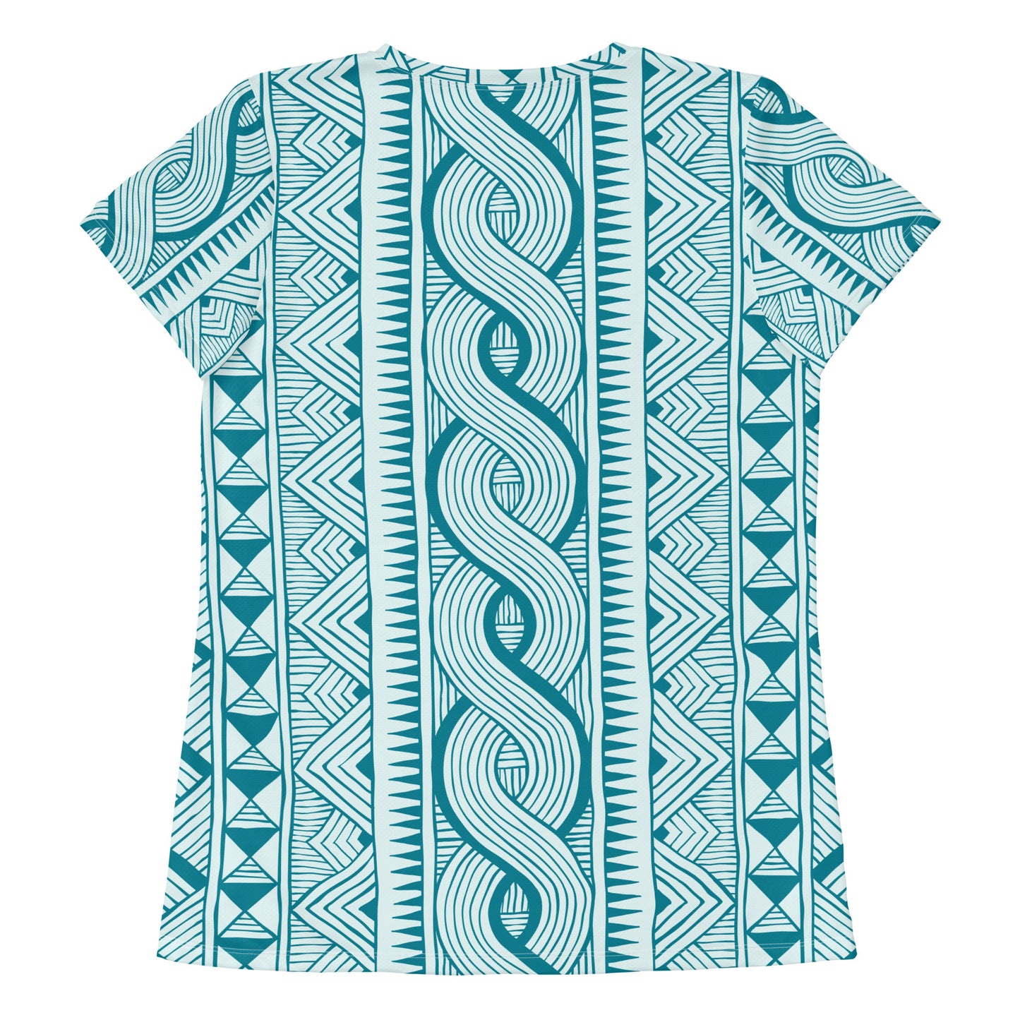 African Print 3 Women's Athletic T-shirt