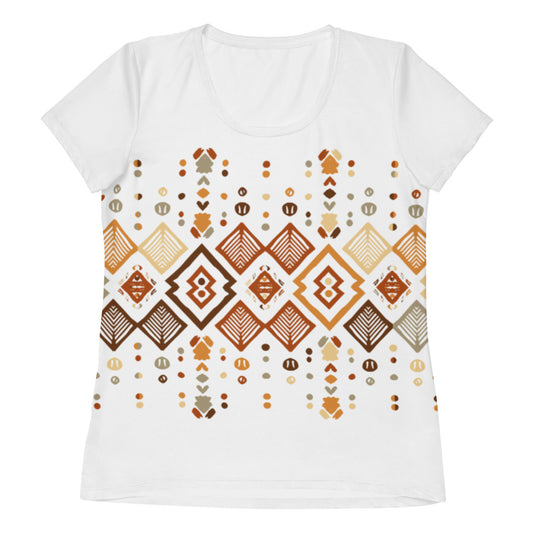 African pattern Women's Athletic T-shirt