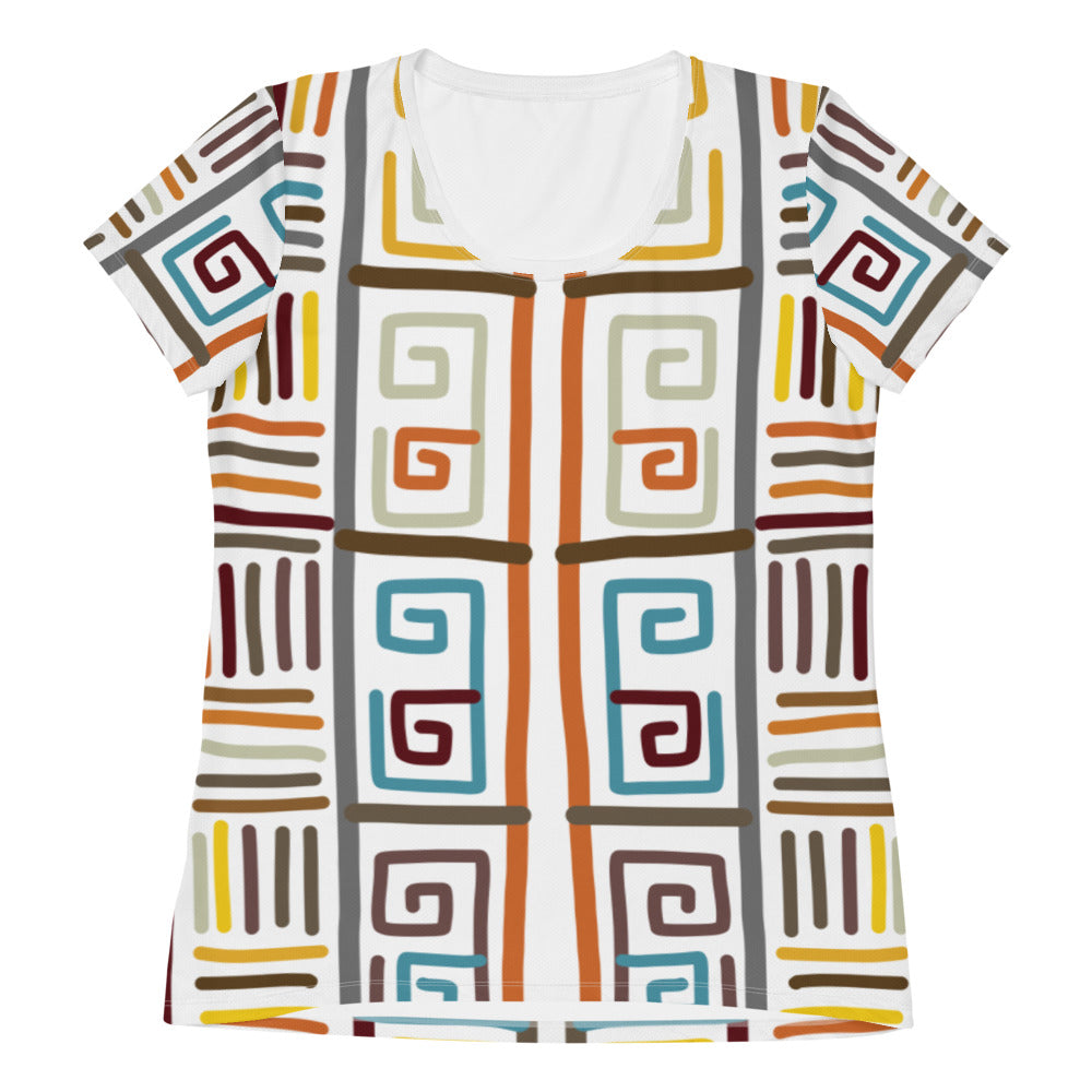 African pattern 2 Women's Athletic T-shirt