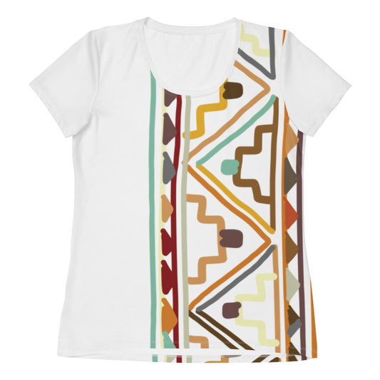 African pattern 8 Women's Athletic T-shirt