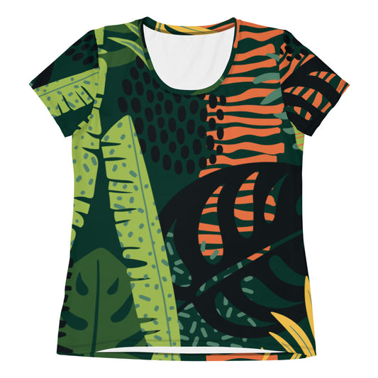 Nature motif Women's Athletic T-shirt