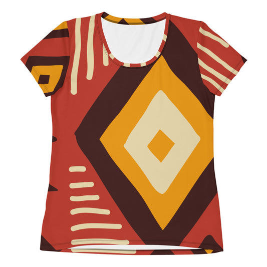 African pattern 7 Women's Athletic T-shirt