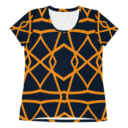 African Print 5 Women's Athletic T-shirt