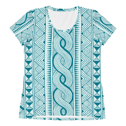 African Print 3 Women's Athletic T-shirt