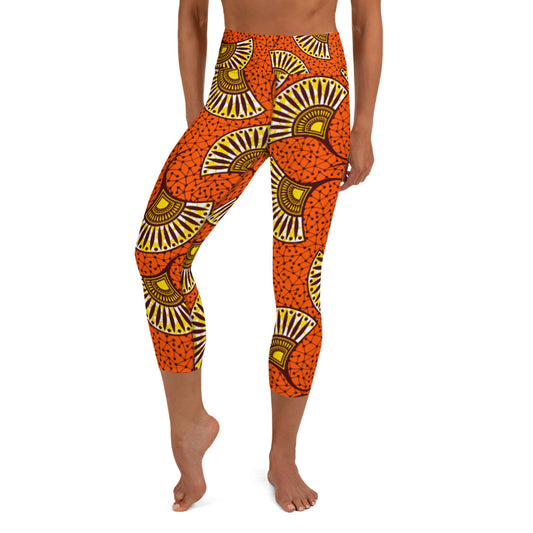 Capulana style 4 Yoga Capri Leggings