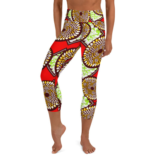 Capulana style 2 Yoga Capri Leggings