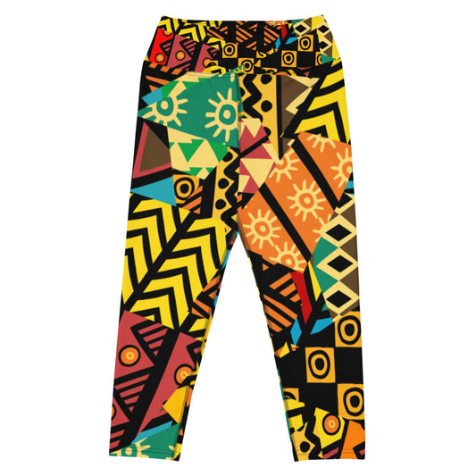 Capulana style Yoga Capri Leggings