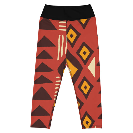 African pattern 7 Yoga Capri Leggings