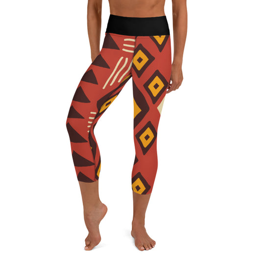 African pattern 7 Yoga Capri Leggings