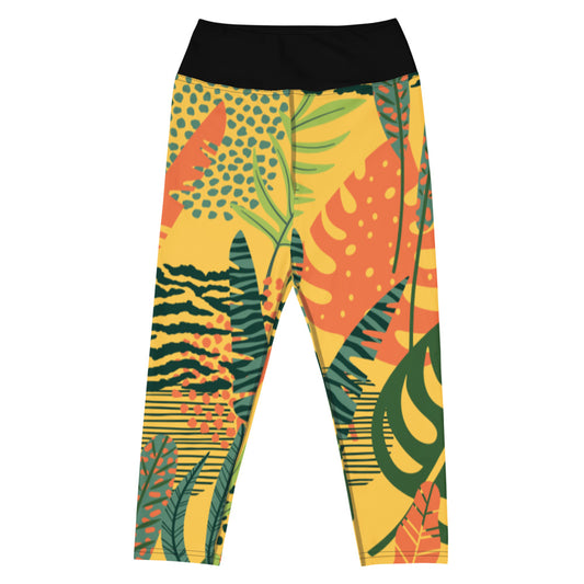 Nature motif 3 Yoga Capri Leggings