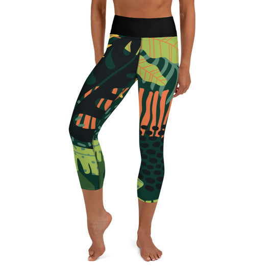 Nature motif Yoga Capri Leggings