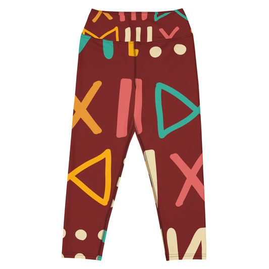 Letter motif Yoga Capri Leggings