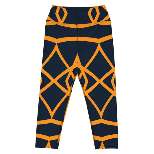 African Print 5 Yoga Capri Leggings