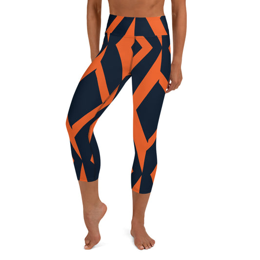 African Print 4 Yoga Capri Leggings