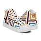 African pattern 2 Men’s high top canvas shoes