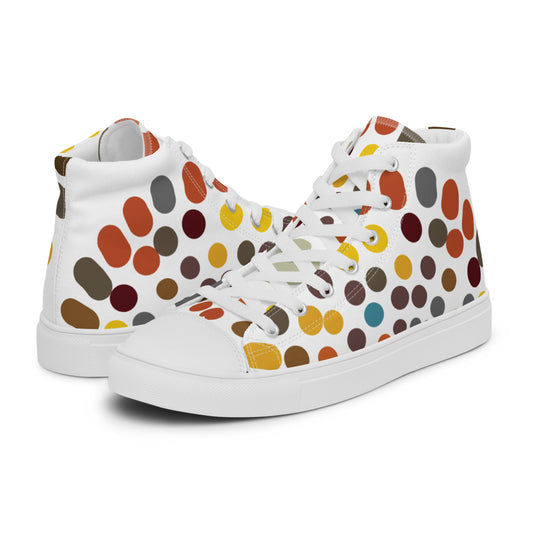 African motif 2 Women’s high top canvas shoes