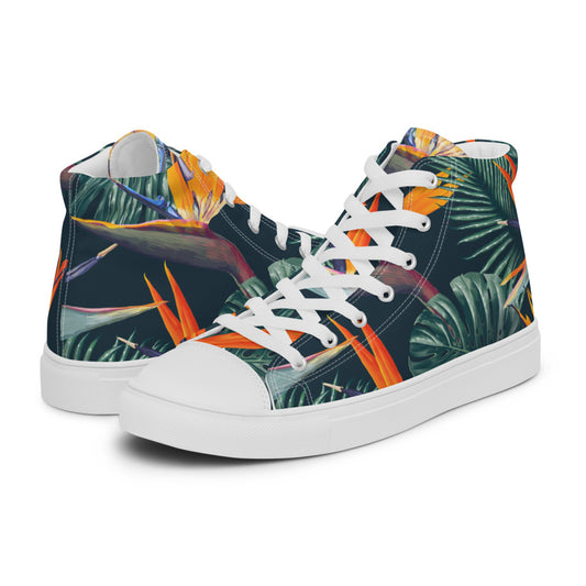 Nature motif 5 Women’s high top canvas shoes