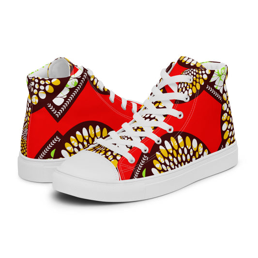 Capulana style 2 Women’s high top canvas shoes