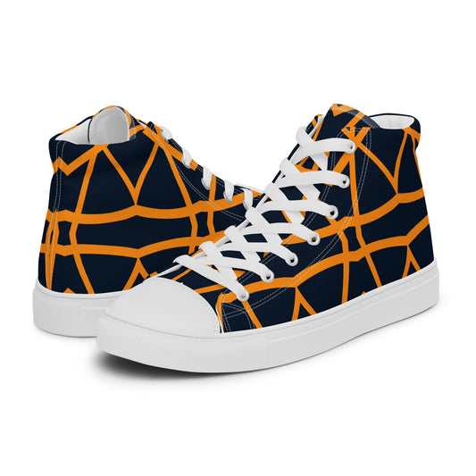 African Print 5 Women’s high top canvas shoes